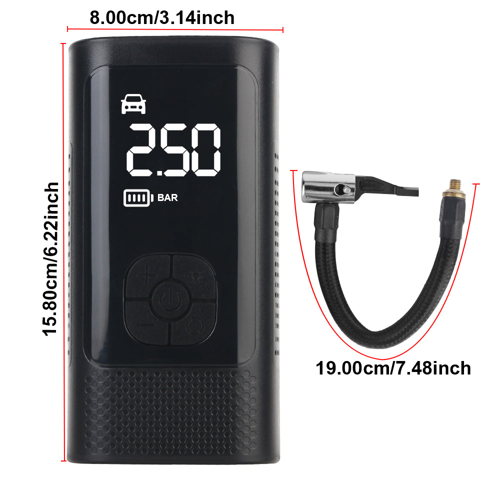 Cordless Tire Inflator: Fast Air Compressor for Cars & Bikes